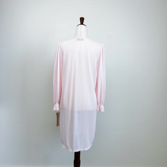 Vintage Vandemere Crepeset Nylon Pink Lace Nightgown NWT - Picture 6 of 8